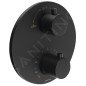 Sapho Rhapsody - Mitigeur thermostatique à encastrer, 2 sorties, avec corps d’encastrement, noir mat RH399B
