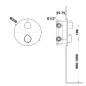 Sapho Rhapsody - Mitigeur thermostatique à encastrer, 2 sorties, avec corps d’encastrement, noir mat RH399B