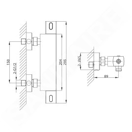 Sapho Mixona - Mitigeur thermostatique de douche, chrome MG411