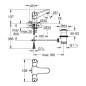 Grohe Costa S - Mitigeur de lavabo avec vidage, chrome 21255001