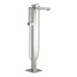 Grohe Eurocube - Mitigeur de baignoire à monter au sol avec accessoires, supersteel 23672DC1