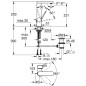 Grohe Plus - Mitigeur de lavabo L avec vidage, supersteel 23851DC3