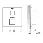 Grohe Grohtherm Cube - Mitigeur thermostatique de douche à encastrer, supersteel 24153DC0