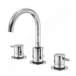 Steinberg 100 - Mitigeur de lavabo avec vidage, installation à 3 trous, chrome 100 2000