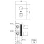 Steinberg 120 - Mitigeur thermostatique encastré pour 2 sorties, chrome 120 4133 3