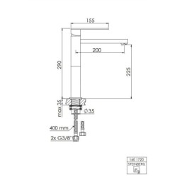 Steinberg 160 - Mitigeur de lavabo, chrome 160 1720