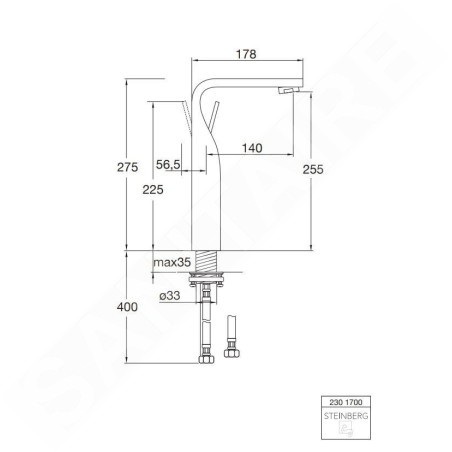 Steinberg 230 - Mitigeur de lavabo, chrome 230 1700