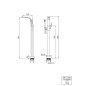 Steinberg 260 - Mitigeur de baignoire pour montage au sol, noir 260 1162 S