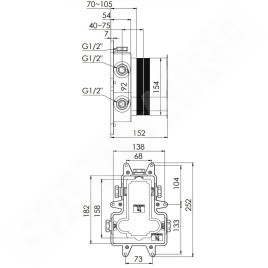 Steinberg Corps d’encastrement - Corps d’encastrement pour mitigeurs thermostatiques encastrés 010 4130 3