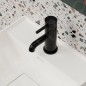 Steinberg 100 - Mitigeur de lavabo avec vidage, noir 100 1055 S