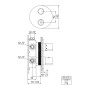 Steinberg 100 - Mitigeur thermostatique encastré pour 3 sorties, noir mat 100 4123 3 S