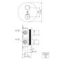 Steinberg 100 - Mitigeur thermostatique encastré pour 2 sorties, blanc mat 100 4133 3 W