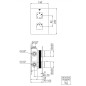 Steinberg 160 - Mitigeur thermostatique encastré pour 3 sorties, chrome 160 4123 3