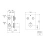 Steinberg 390 - Mitigeur thermostatique encastré pour 2 sorties, noir 390 4221 3 S