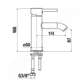 Jika Mio Style - Mitigeur de lavabo, noir mat H3112F17161101