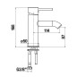 Jika Mio Style - Mitigeur de lavabo, noir mat H3112F17161101