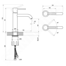 Ravak Espirit - Mitigeur de lavabo, chrome X070193
