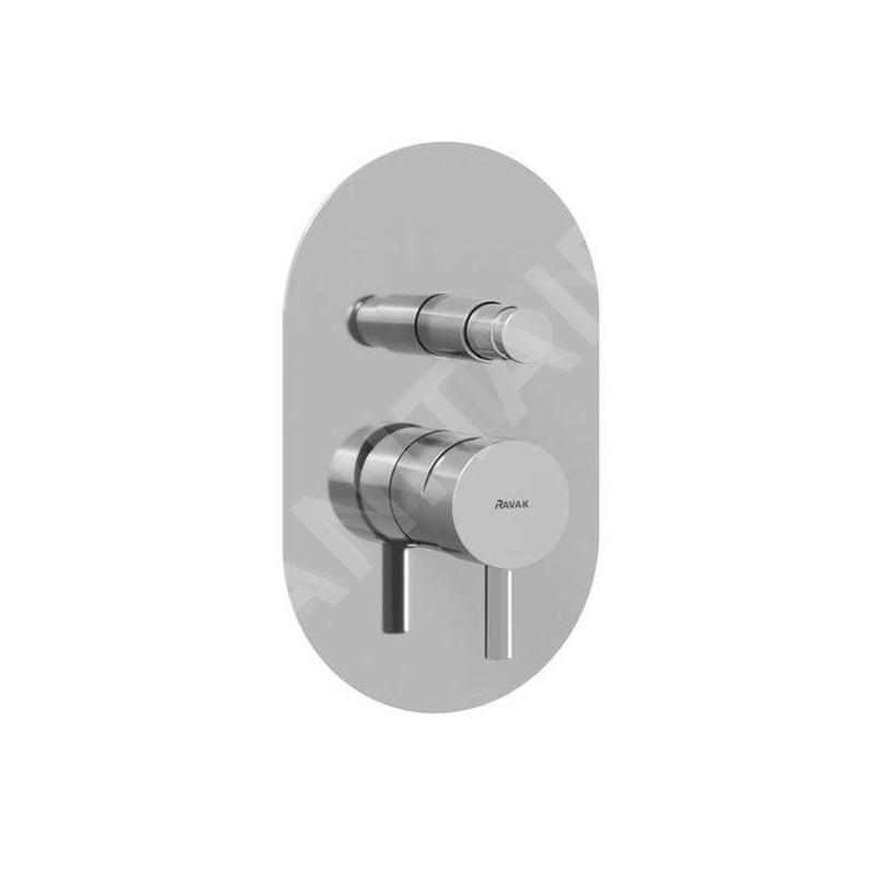 Ravak Espirit - Mitigeur encastré avec 2 sorties et corps d’encastrement, chrome X070204