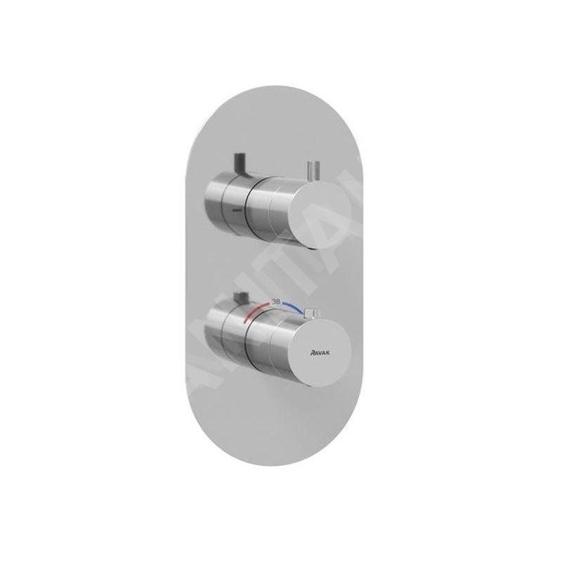 Ravak Espirit - Mitigeur thermostatique encastré pour 2 sorties, chrome X070206