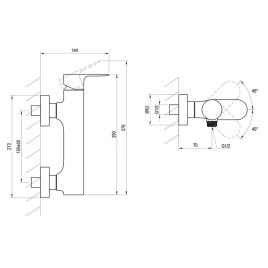 Ravak Eleganta - Mitigeur de douche, chrome X070214
