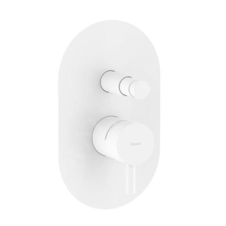 Ravak Espirit - Mitigeur encastré 2 sorties, avec corps d’encastrement, blanc mat X070247