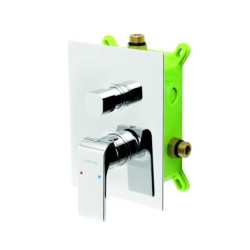 Novaservis Nobless Sharp - Robinetterie à encastrer pour 2 sorties avec corps, chrome BOX37051R,0