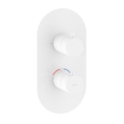 Ravak Espirit - Mitigeur thermostatique encastré, 2 sorties, blanc mat X070249