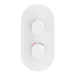 Ravak Espirit - Mitigeur thermostatique encastré, 2 sorties, blanc mat X070249