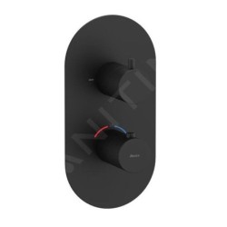 Ravak Espirit - Mitigeur thermostatique encastré, 2 sorties, noir mat X070286