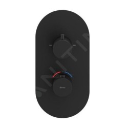 Ravak Espirit - Mitigeur thermostatique encastré, 2 sorties, noir mat X070286