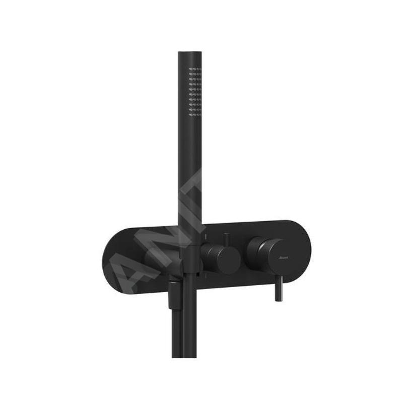 Ravak Espirit - Robinet encastré, pour 2 appareils, avec accessoires, noir mat X070287