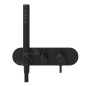 Ravak Espirit - Robinet encastré, pour 2 appareils, avec accessoires, noir mat X070287