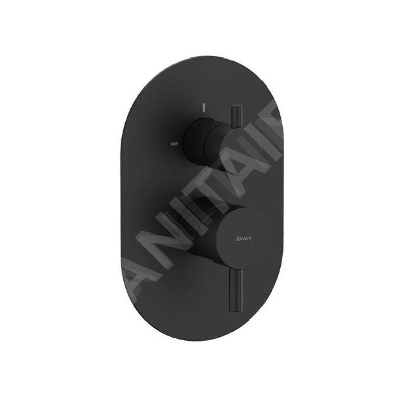 Ravak Espirit - Mitigeur encastré 2 sorties, noir mat X070288