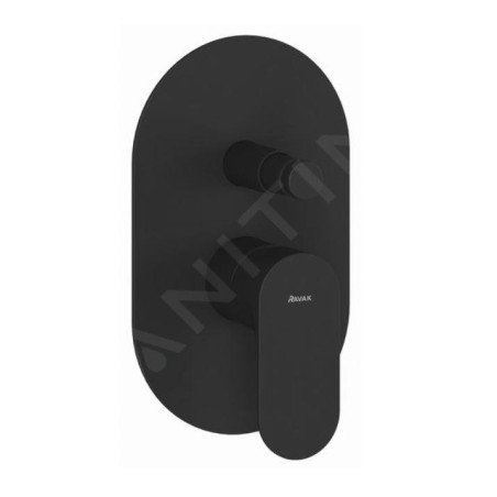 Ravak Eleganta - Mitigeur encastré 2 sorties, avec corps d’encastrement, noir mat X070298
