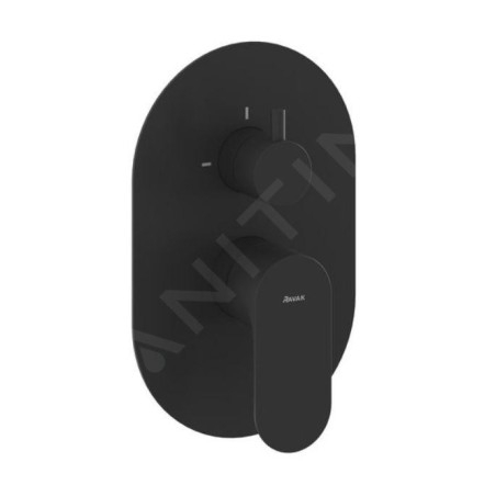 Ravak Eleganta - Mitigeur encastré 2 sorties, noir mat X070301