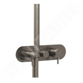 Ravak Espirit - Robinet encastré, pour 2 appareils, avec accessoires, graphite brossé X070324