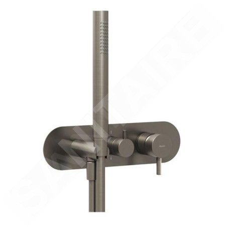 Ravak Espirit - Robinet encastré, pour 2 appareils, avec accessoires, graphite brossé X070324