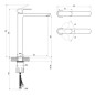 Ravak Eleganta - Mitigeur de lavabo, graphite brossé X070328