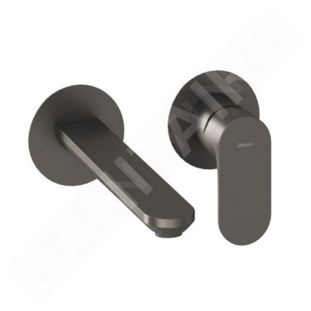 Ravak Eleganta - Mitigeur de lavabo encastré, 2 trous, graphite brossé X070329