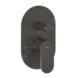 Ravak Eleganta - Mitigeur encastré 2 sorties, avec corps d’encastrement, graphite brossé X070335