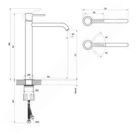 Ravak Espirit - Mitigeur de lavabo, or rose brossé X070348
