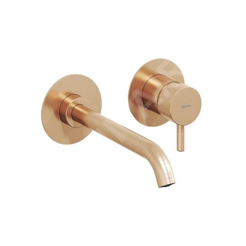 Ravak Espirit - Mitigeur de lavabo encastré, 2 trous, or rose brossé X070352