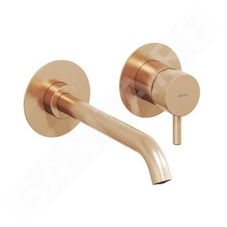 Ravak Espirit - Mitigeur de lavabo encastré, 2 trous, or rose brossé X070352