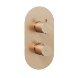 Ravak Espirit - Mitigeur thermostatique encastré pour 2 appareils, or rose brossé X070360