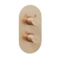 Ravak Espirit - Mitigeur thermostatique encastré pour 2 appareils, or rose brossé X070360