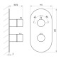 Ravak Espirit - Mitigeur thermostatique encastré pour 2 appareils, or rose brossé X070360