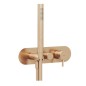 Ravak Espirit - Robinet encastré, pour 2 appareils, avec accessoires, or rose brossé X070361
