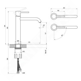 Ravak Espirit - Mitigeur de lavabo, BeCool, chrome X070399