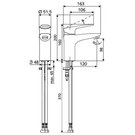 Schell Modus - Mitigeur de lavabo thermostatique, chrome 021800699