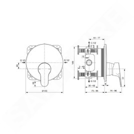 Ideal Standard Cerabase - Mitigeur de douche encastré, chrome A7394AA